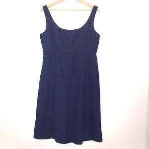 J Crew A-line Sleeveless Navy Blue Dress 14